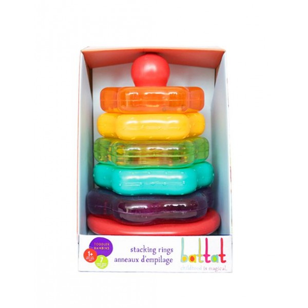 美國【B.Toys】感統玩具 貝果套圈圈(彩紅) BT2579Z   