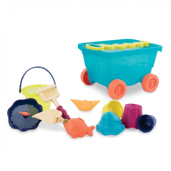 美國【B.Toys】感統玩具 挖挖兵拉拉車 (顏色隨機)   BX1309Z  
