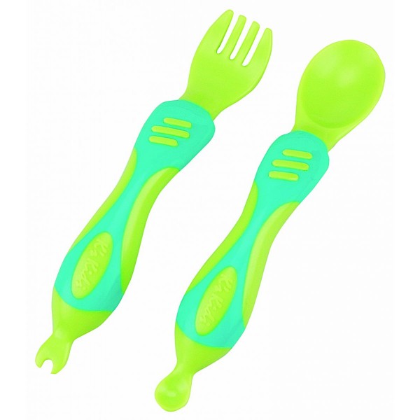 奇智奇思湯叉組(綠色) Chunky Spoon & Fork Set - Green/Blue SB003-18 (缺貨中)